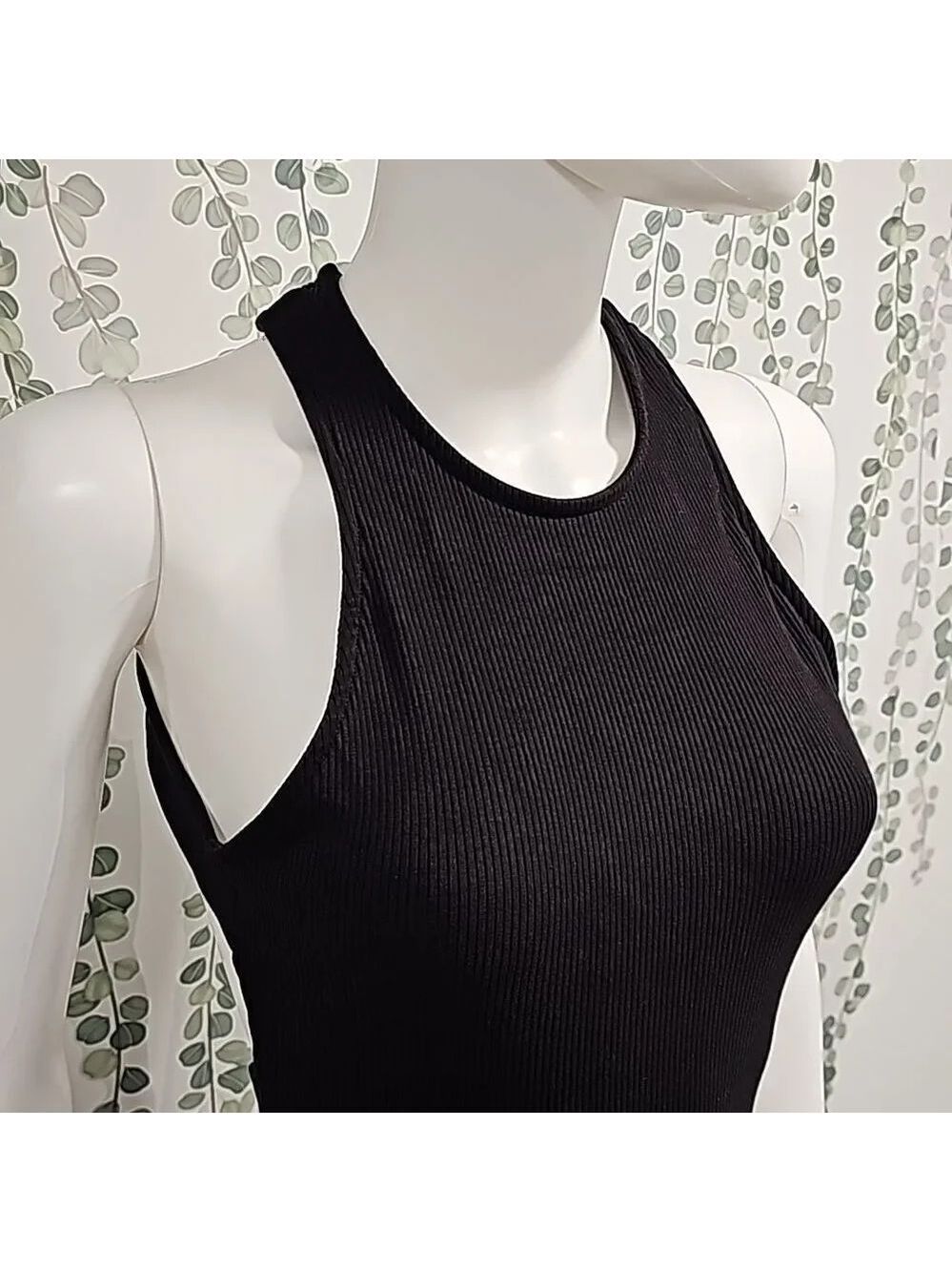 NWOT Lulu's Favorite Idea Black Ribbed Backless Bodycon Mini Dress - Picture 4 of 10